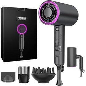 Professional Ionic Hair Dryer with Diffuser & Attachments